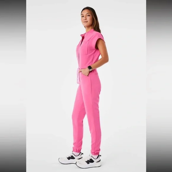 Figs F*ing Pink Rafaela Scrub Jumpsuit - Picture 3 of 8